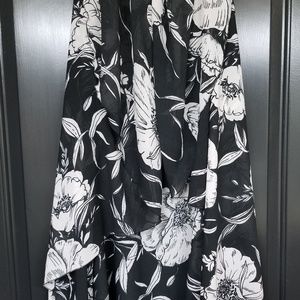 Black and White Floral Duster
